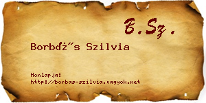 Borbás Szilvia névjegykártya